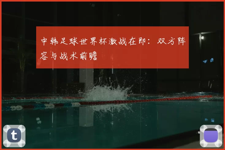 中韩足球世界杯激战在即:双方阵容与战术前瞻